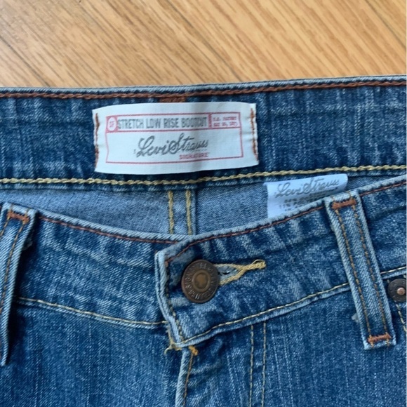 Vintage Y2K Levi Strauss Signature Stretch Low Rise Boot Cut Jeans Medium - Picture 7 of 11